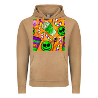 Vintage Camel halloween snacks seamless pattern Vintage Hoodie - BundleAndBundleShop