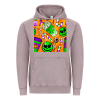 Vintage Zinc halloween snacks seamless pattern Vintage Hoodie - BundleAndBundleShop