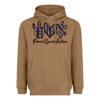 Toasted Coconut Peace Love Autism Heavyweight Hoodie - Bettercallsaul
