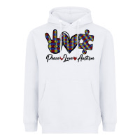 White Peace Love Autism Heavyweight Hoodie - Bettercallsaul