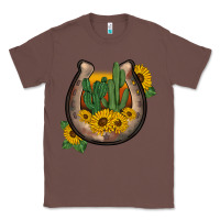Chestnut western horseshoe sunflower cactus Classic Tee - BarkalooDesign