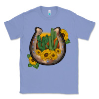 Colony Blue western horseshoe sunflower cactus Classic Tee - BarkalooDesign