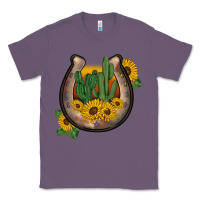 Lavender western horseshoe sunflower cactus Classic Tee - BarkalooDesign