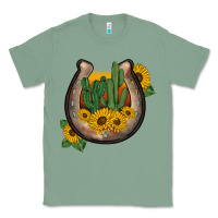 Sage western horseshoe sunflower cactus Classic Tee - BarkalooDesign