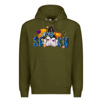 Army Green Stay Spooky Premium Hoodie - texasbilliewilder