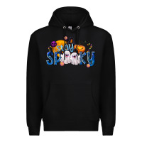 Black Stay Spooky Premium Hoodie - texasbilliewilder