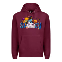 Burgundy Stay Spooky Premium Hoodie - texasbilliewilder