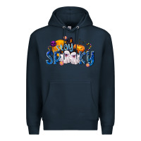 Navy Stay Spooky Premium Hoodie - texasbilliewilder