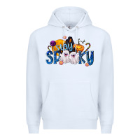 White Stay Spooky Premium Hoodie - texasbilliewilder