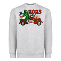 Heather Grey happy new year truck 2023 Heavyweight Sweatshirt - Jasminsmagicworld