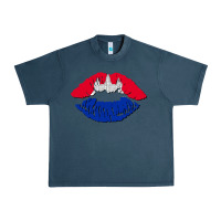 Midnight Navy cambodian flag lips Urban Heavy Tee - AdoDesignShop