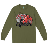 Army Green cheer Long Sleeve Tee - MaliasSmallBusiness