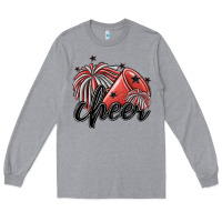 Heather Grey cheer Long Sleeve Tee - MaliasSmallBusiness