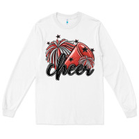 White cheer Long Sleeve Tee - MaliasSmallBusiness