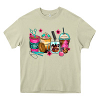 Mossy hairstylist coffee cups Heavy Core Tee - Zillion Design Studio