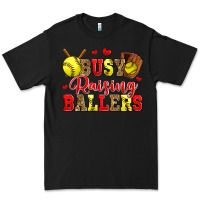 Black busy raising ballers softball Premium Tee - Zillion Design Studio