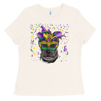 Bone mardi gras  mask pitbull Ladies Tee - RanaPortraitStore
