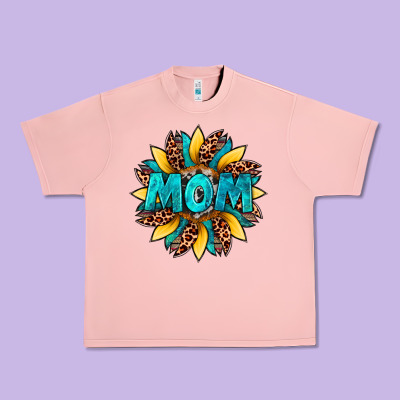 Sunflower Mom Leopard Urban Heavy Tee Designed By Artiststas