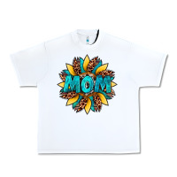 White sunflower mom leopard Urban Heavy Tee - Artiststas