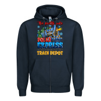 Navy thr north pole polar express admit one round trip Zipper Hoodie - MaliasSmallBusiness