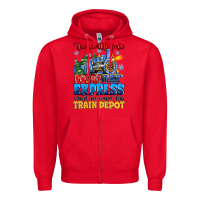 Red thr north pole polar express admit one round trip Zipper Hoodie - MaliasSmallBusiness