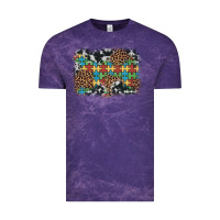 Cloud Purple autism awareness leopard cowhide background Vintage Tee - Artiststas