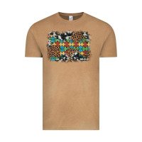 Vintage Camel autism awareness leopard cowhide background Vintage Tee - Artiststas