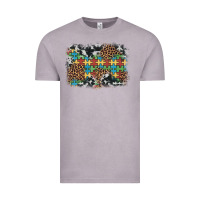 Vintage Zinc autism awareness leopard cowhide background Vintage Tee - Artiststas