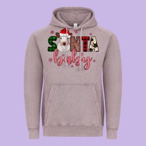 Santa Baby Cow Vintage Hoodie Designed By Jahusdesignshop