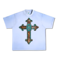 Grape Ice turquoise cross Urban Heavy Tee - AdoDesignShop