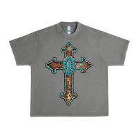 Tornado turquoise cross Urban Heavy Tee - AdoDesignShop