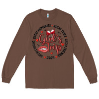 Chestnut girl's trip Long Sleeve Tee - MaliasSmallBusiness