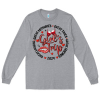 Heather Grey girl's trip Long Sleeve Tee - MaliasSmallBusiness