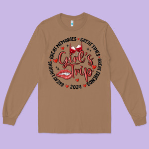 Girl's Trip Long Sleeve Tee Designed By Maliassmallbusiness