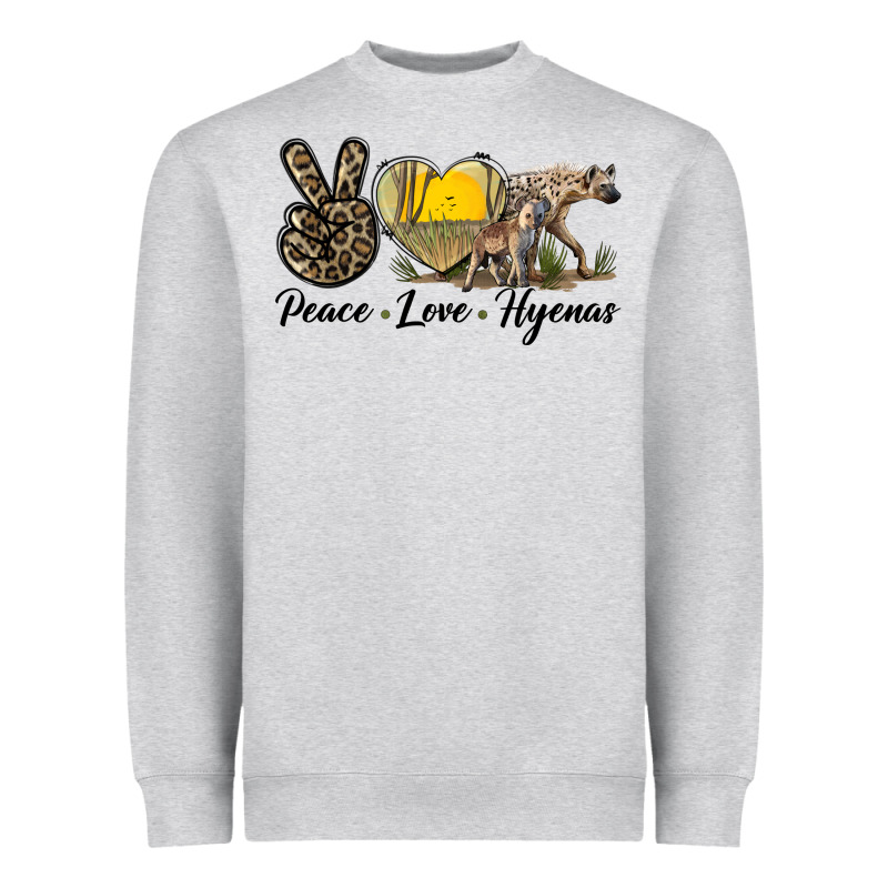 Peace Love Hyenas Heavyweight Sweatshirt by LillyAllenDesigns | Teevron