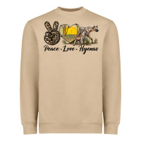 Mushroom Peace Love Hyenas Heavyweight Sweatshirt - LillyAllenDesigns