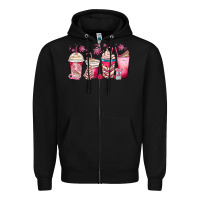 Black christmas debbie cake white coffee cups Zipper Hoodie - MaliasSmallBusiness