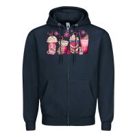 Navy christmas debbie cake white coffee cups Zipper Hoodie - MaliasSmallBusiness