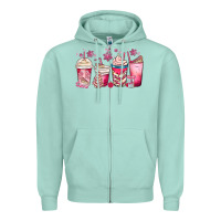 Seafoam christmas debbie cake white coffee cups Zipper Hoodie - MaliasSmallBusiness