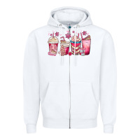 White christmas debbie cake white coffee cups Zipper Hoodie - MaliasSmallBusiness