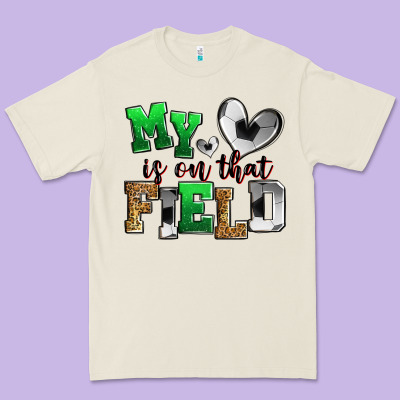 My Heart Is On That Field Soccer Premium Tee Designed By Zillion Design Studio