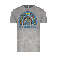 Cloud Rock in april we wear blue autism awareness leopard rainbow Vintage Tee - Artiststas