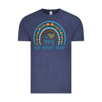 In April We Wear Blue Autism Awareness Leopard Rainbow Vintage Tee | Teevron