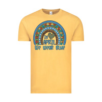 Vintage Mustard in april we wear blue autism awareness leopard rainbow Vintage Tee - Artiststas