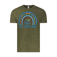 Vintage Olive in april we wear blue autism awareness leopard rainbow Vintage Tee - Artiststas