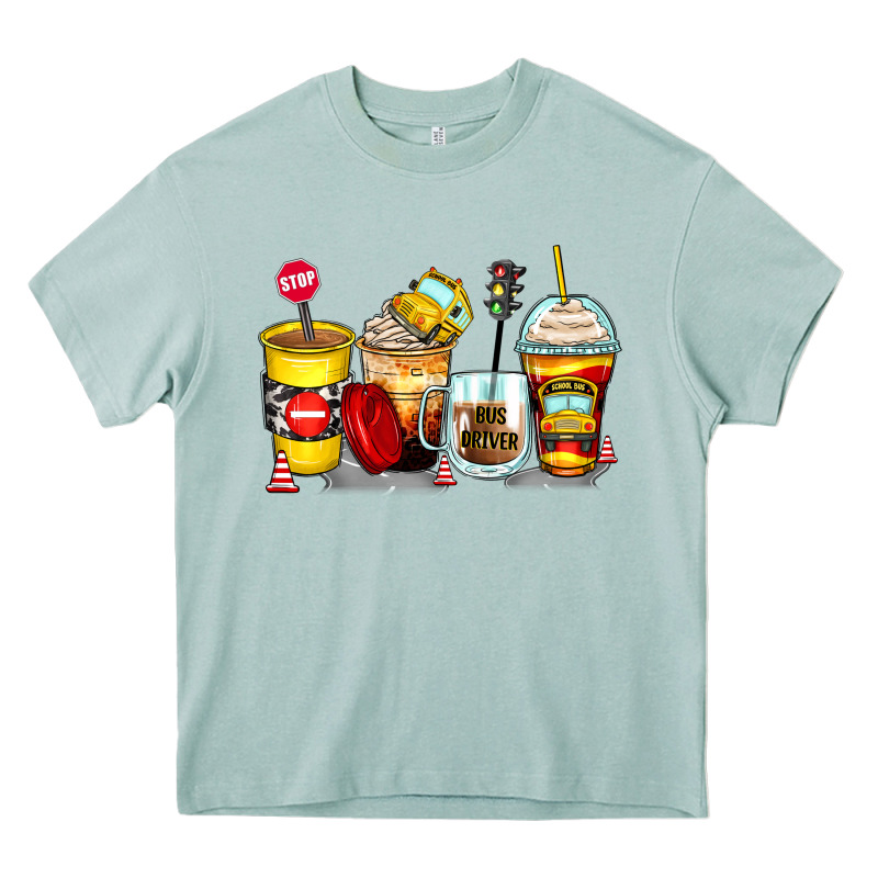 Bus Driver Coffee Cups Heavy Core Tee by Zillion Design Studio | Teevron