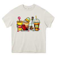 Cream bus driver coffee cups Heavy Core Tee - Zillion Design Studio