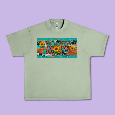World's Best Mom Sunflower License Plate Urban Heavy Tee Designed By Artiststas
