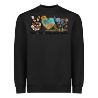 Black Peace Love Jersey Giant Chicken Heavyweight Sweatshirt - LillyAllenDesigns