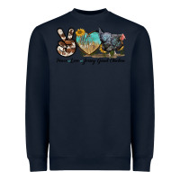 Navy Peace Love Jersey Giant Chicken Heavyweight Sweatshirt - LillyAllenDesigns